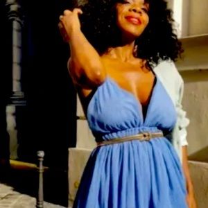 Blogger’s Favorite Zara NWT Blue Tulle V Nevk Maxi Dress Spaghetti Strap M